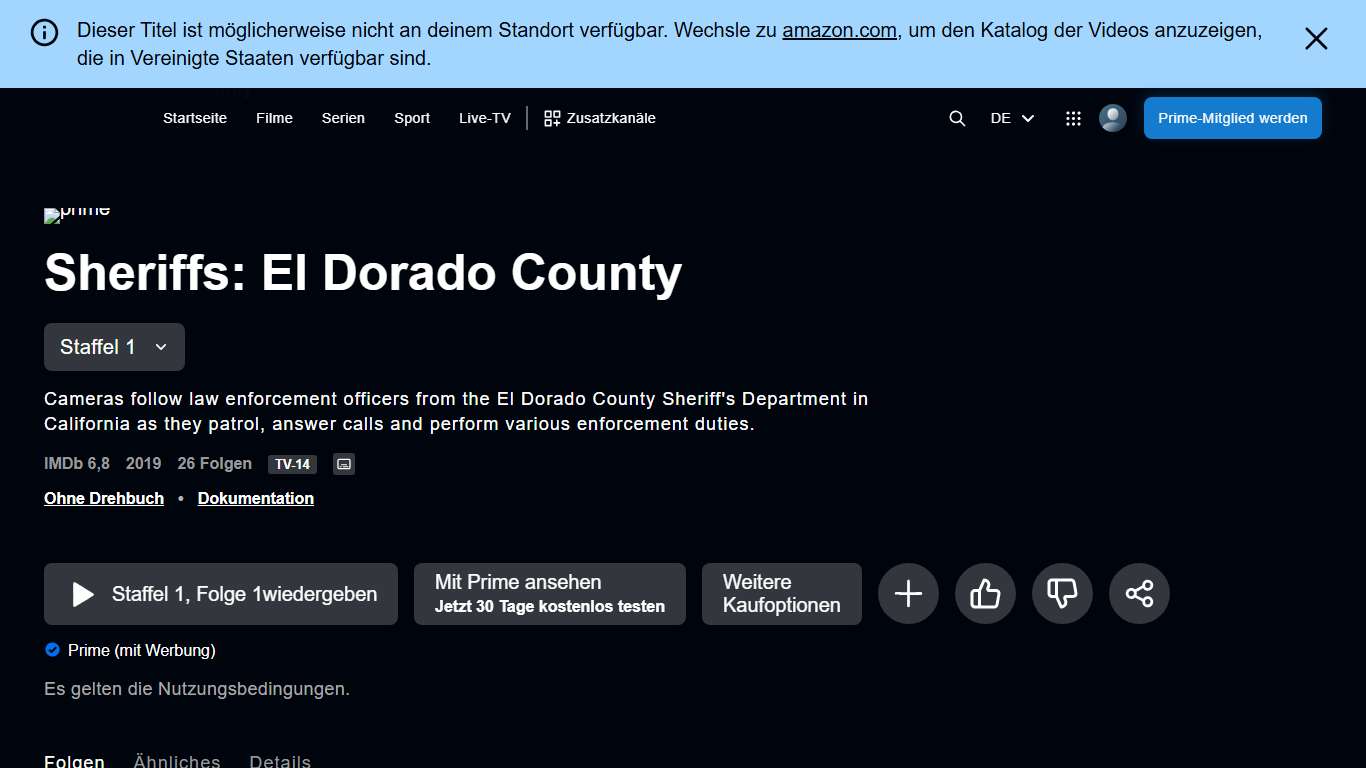 Prime Video: Sheriffs: El Dorado County